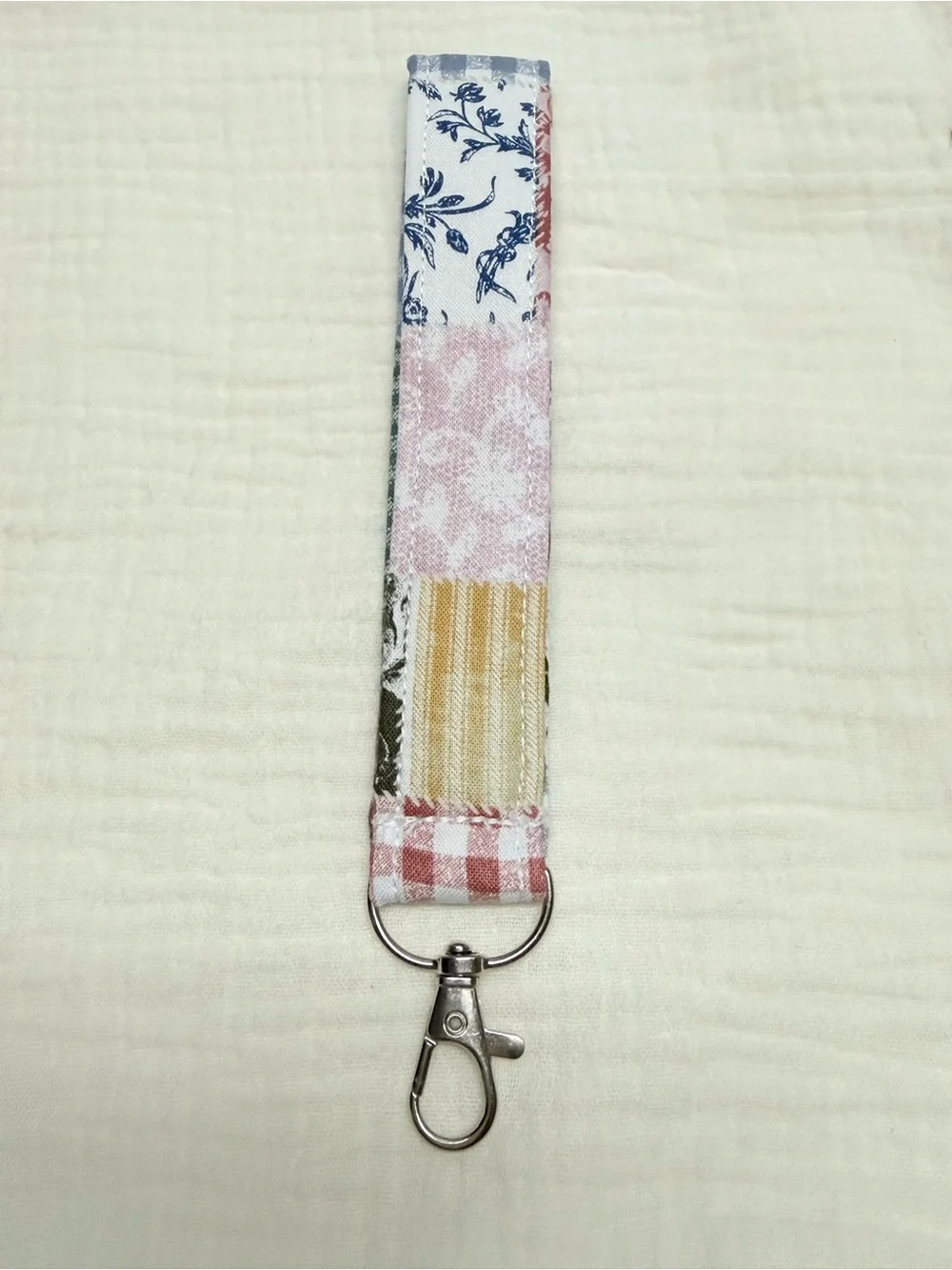 Handmade Patchwork Pink Multi Wristlet Key & Card Holder Strap 3 Pieces